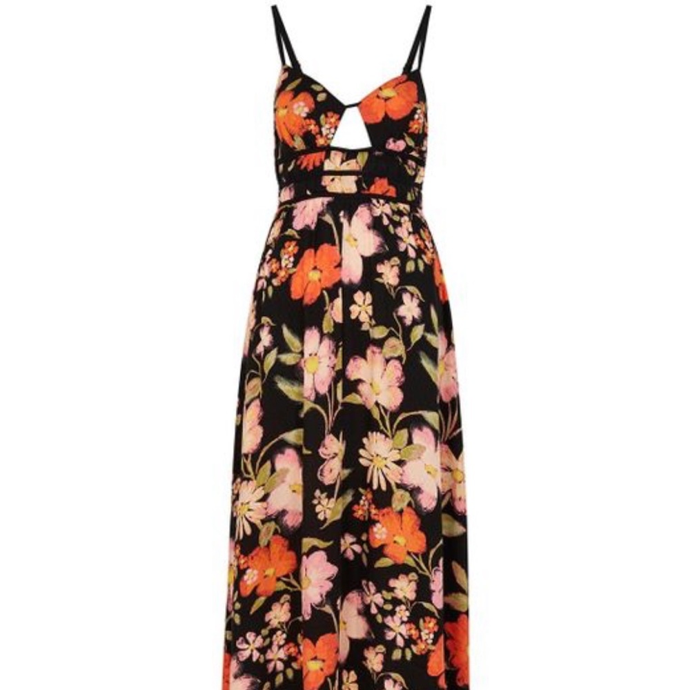 Free People - Wisteria Maxi Dress - Dark Combo